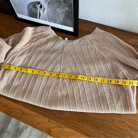 BEIGE LIGHTWEIGHT SWEATER TOP #0349 - Picture 9 of 9